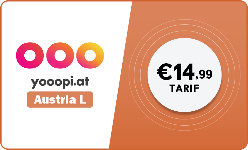 yooopi Austria M - 55GB + 1500 Min + 100 SMS